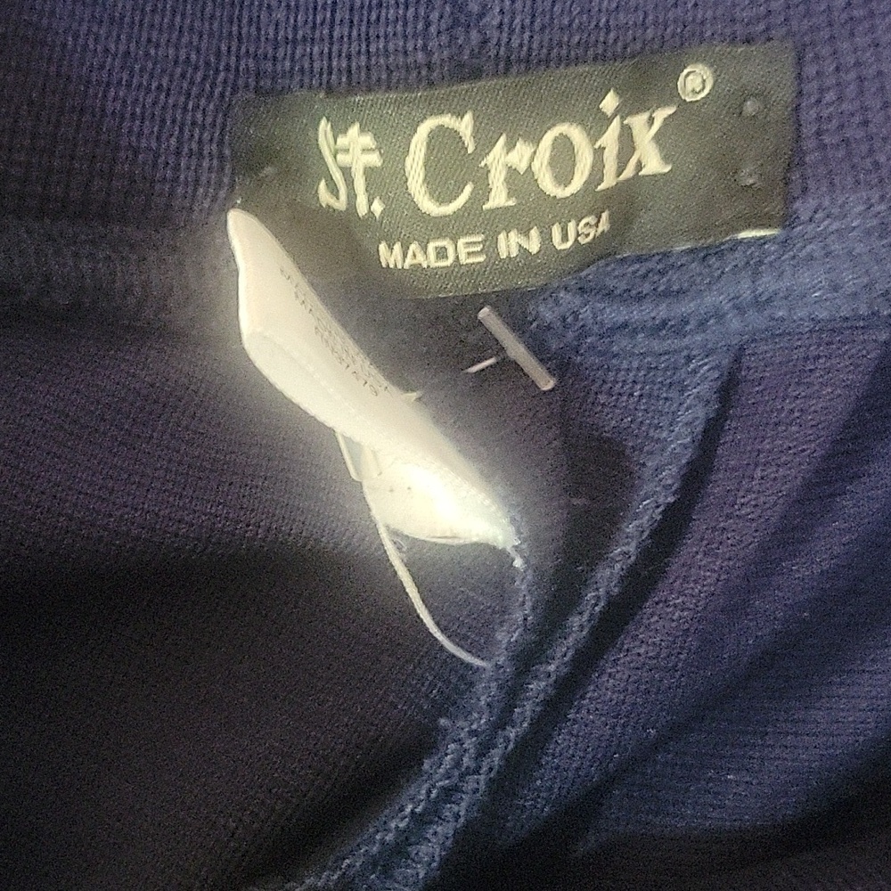 St. Croix Men's Navy Knit Drawstring Pants, Made In The USA. Size L - Picture 2 of 5